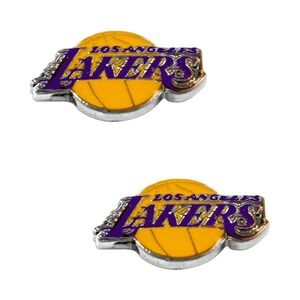 Los Angeles Lakers NBA Team Logo Post Stud Earrings NEW